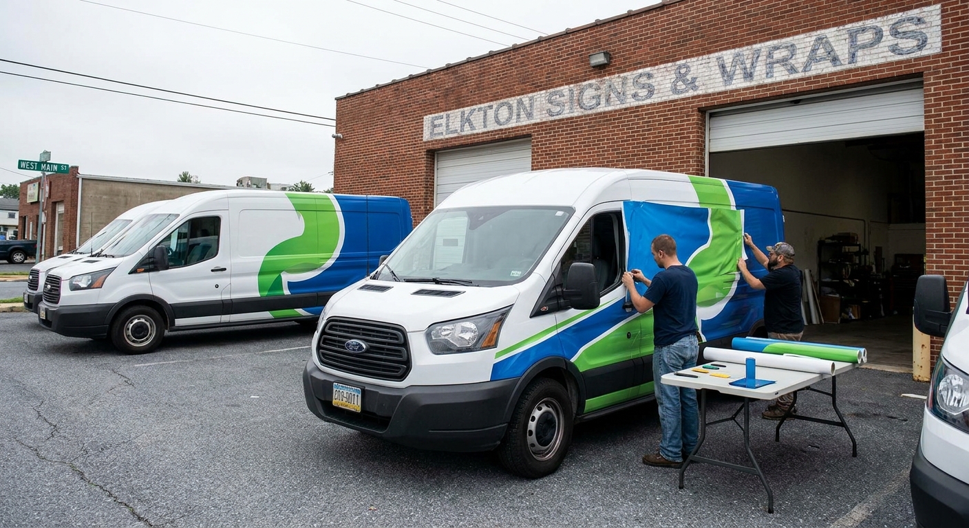 Business fleet wrap best practices and considerations in Elkton